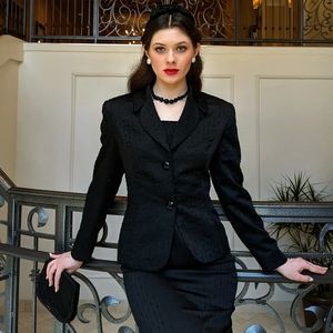 Bob Mackie Vintage 90's Satin Beaded Dress & Blazer Evening Suit